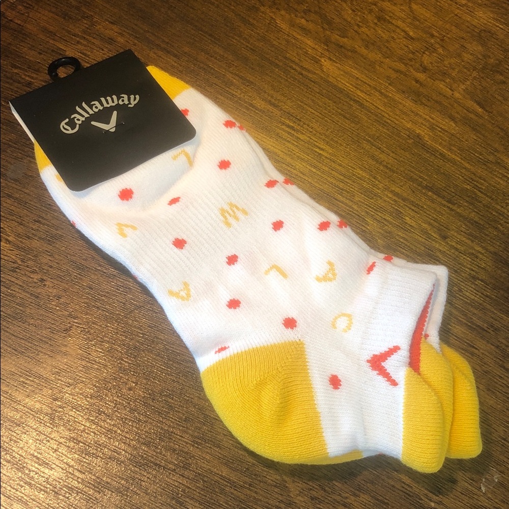 Callaway Japan’s renown best Golf White and Gold Athletic Socks
